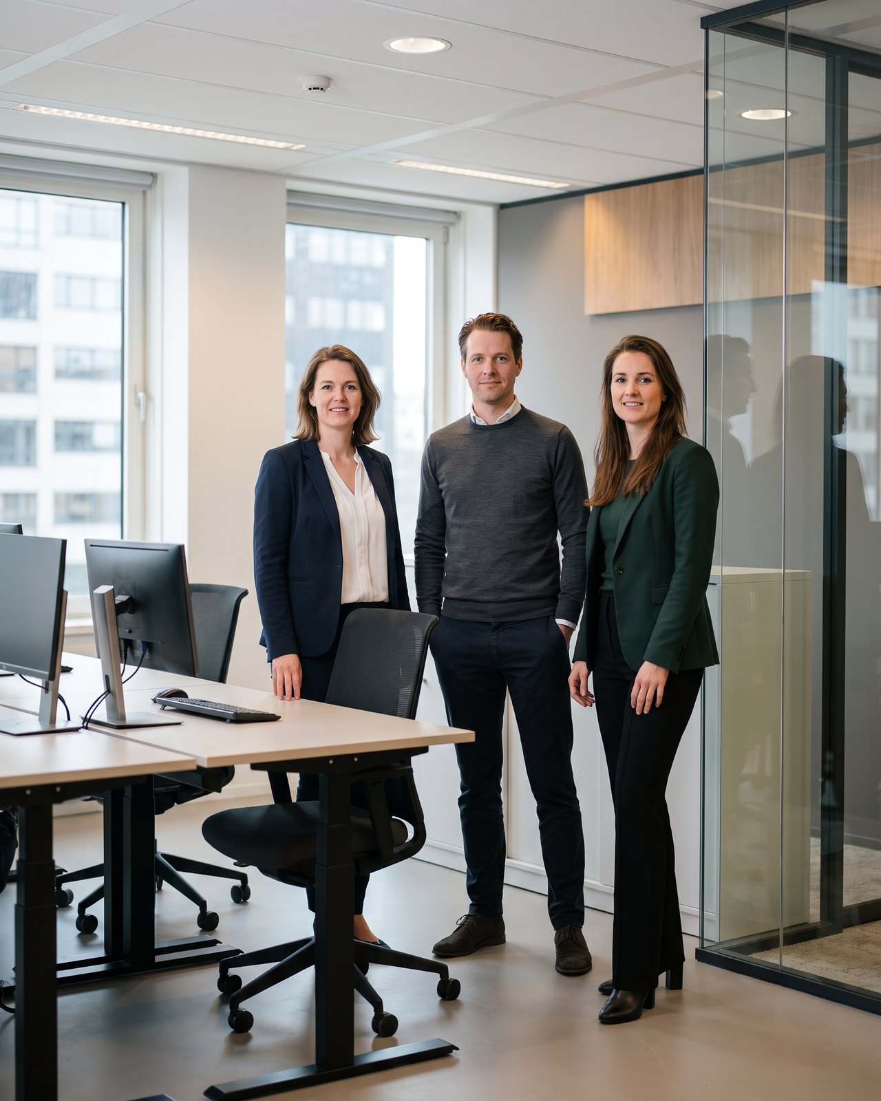 Ons team op kantoor, klaar om met u mee te denken